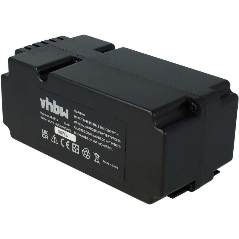 foto del prodotto vhbw batteria compatibile con fuxtec fx rb224, fx rb218 rasaerba 2000mah, 25,2v, li ion