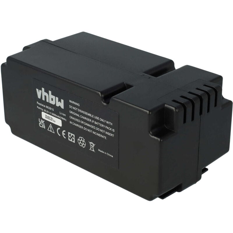 foto del prodotto vhbw batteria compatibile con fuxtec fx rb224, fx rb218 rasaerba 3000mah, 25,2v, li ion