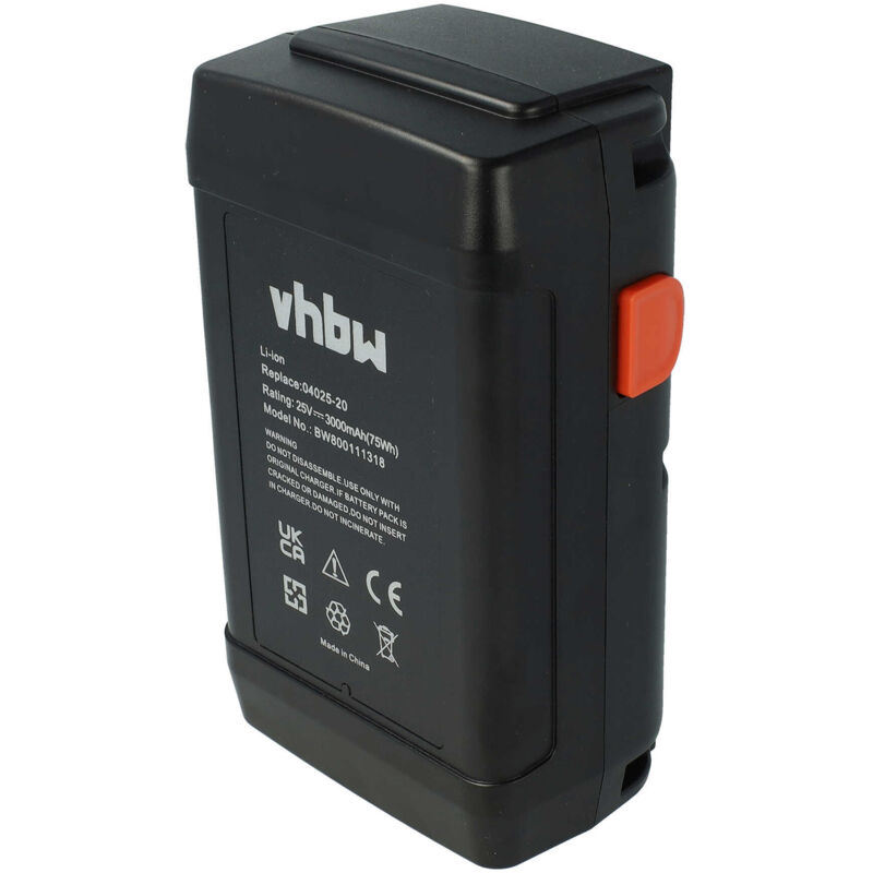 foto del prodotto vhbw batteria compatibile con gardena 525563001, 4025 00.640.00 rasaerba 3000mah 25v li ion