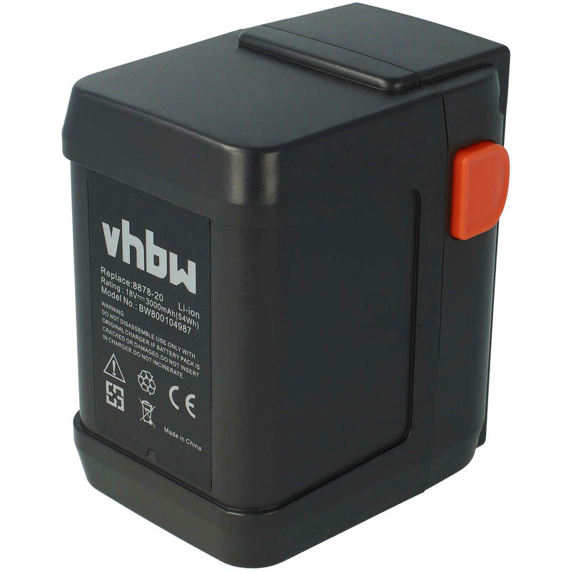 foto del prodotto vhbw batteria compatibile con gardena allround soffiatore accujet 18 li 9333, 9335 sostituisce 8835, 8835 20, 8839, 8839 20 li ion, 3000mah,