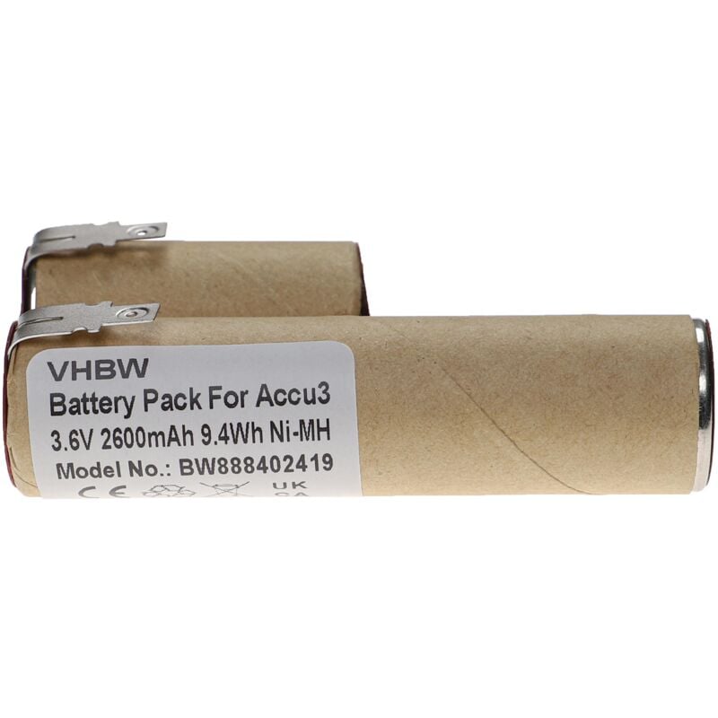 foto del prodotto vhbw batteria compatibile con gardena forbici per erba accu3 2500 , forbici per erba standard accu3 2315 2600mah, 3,6v, nimh 
