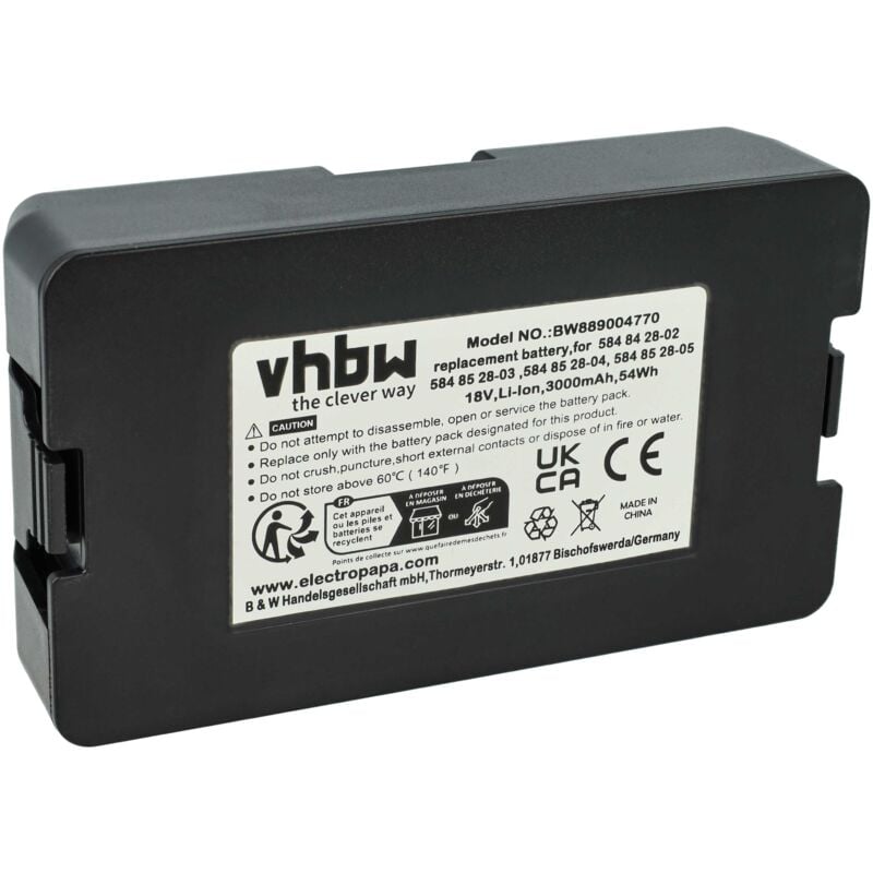 foto del prodotto vhbw batteria compatibile con gardena smart system start set 19200 60 robot tagliaerba 3ah 18v li ion