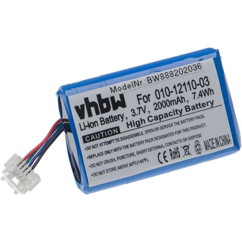 foto del prodotto vhbw batteria compatibile con garmin 010 01603 10 navigatore gps 2000mah, 3,7v, li ion 