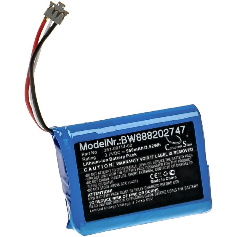 foto del prodotto vhbw batteria compatibile con garmin 010 02602 01, inreach mini 2 dispositivo di comunicazione satellitare gps 950mah, 3,7v, li ion 