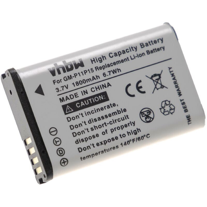 foto del prodotto vhbw batteria compatibile con garmin alpha 100 handheld, monterra navigatore gps 1800mah, 3,7v, li ion 