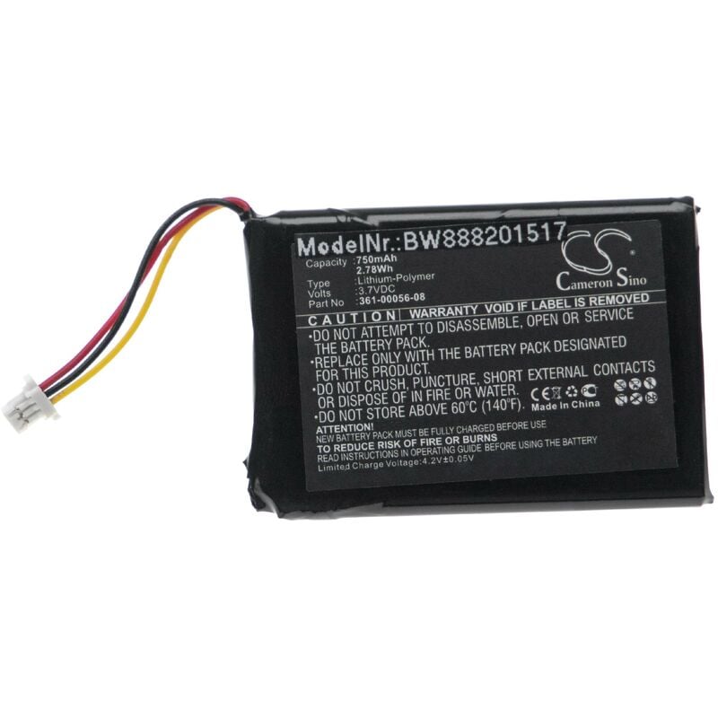 foto del prodotto vhbw batteria compatibile con garmin camper 770 lmt d navigatore gps 750mah, 4,2v, li poly 