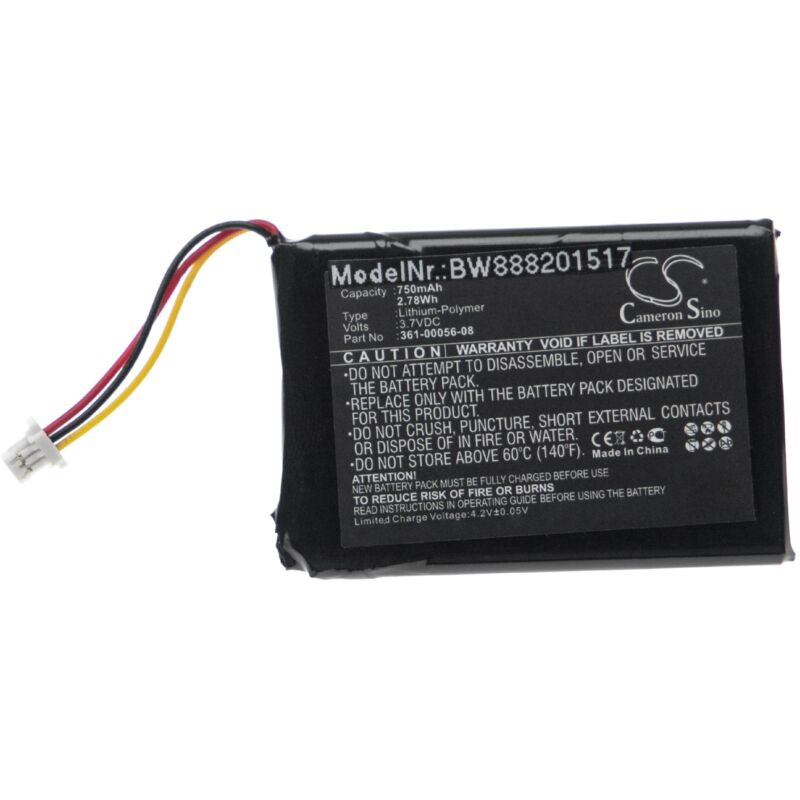 foto del prodotto vhbw batteria compatibile con garmin drive 50 lm, 51lmt, 51lmt s navigatore gps 750mah, 4,2v, li ion 