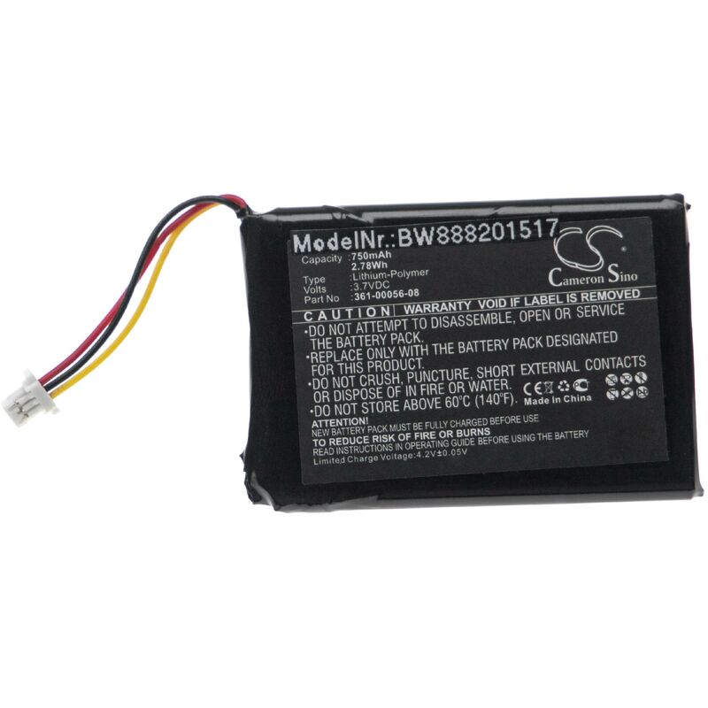 foto del prodotto vhbw batteria compatibile con garmin drivesmart 5 lmt navigatore gps 750mah, 4,2v, li ion 