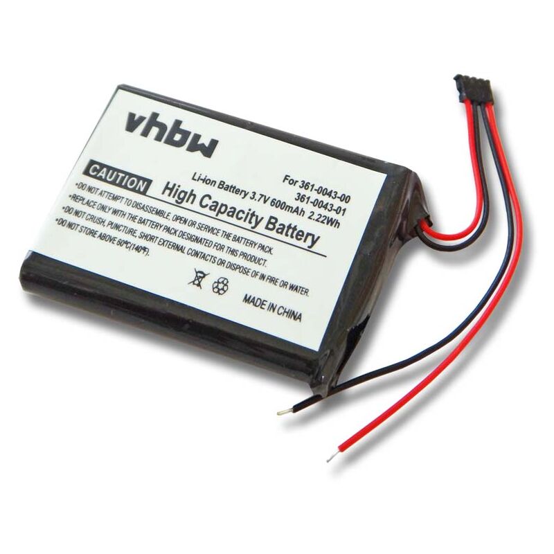 foto del prodotto vhbw batteria compatibile con garmin edge 500, 010 01626 02, 205, explore 820, 200, 520 navigatore gps 600mah, 3,7v, li ion 