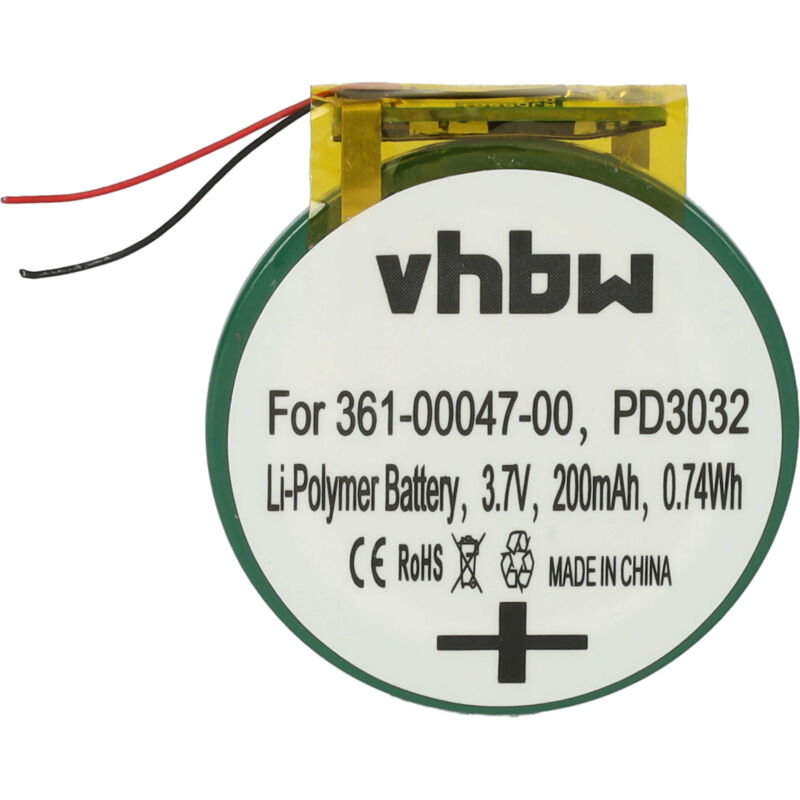 foto del prodotto vhbw batteria compatibile con garmin forerunner s1, s1w smartwatch orologio bracciale fitness 200mah, 3,7v, li poly set utensili