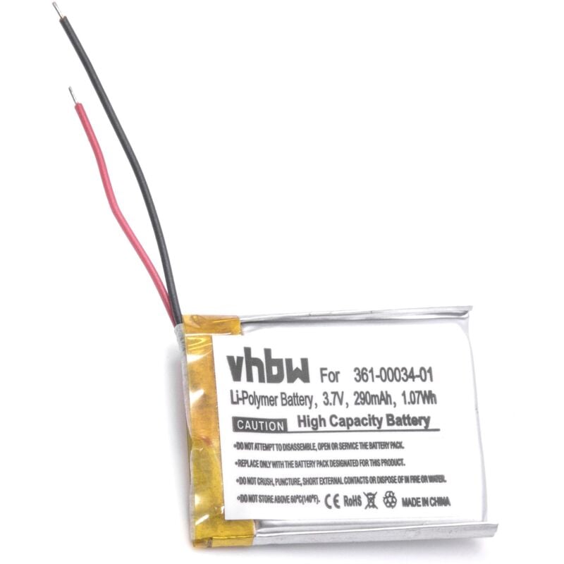 foto del prodotto vhbw batteria compatibile con garmin foretrex 405cx, 401, 405 navigatore gps 290mah, 3,7v, li ion 
