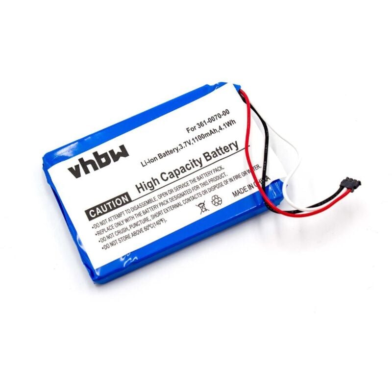 foto del prodotto vhbw batteria compatibile con garmin n vi 3598lmt, 3598lmt d navigatore gps 1100mah, 3,7v, li ion 