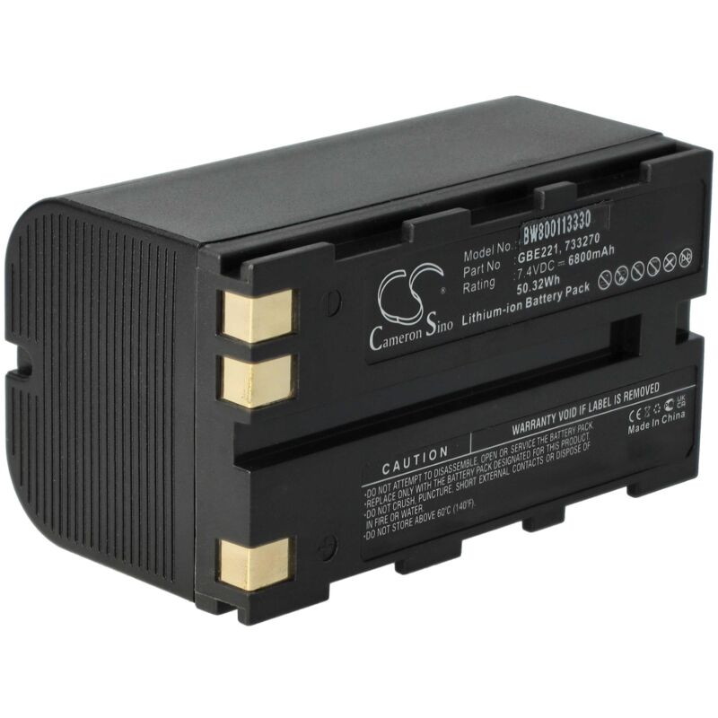 foto del prodotto vhbw batteria compatibile con geomax zoom 30, zoom 20, zoom 35 dispositivo di misurazione laser, dispositivo di misurazione 6800mah, 7,4v, li ion 