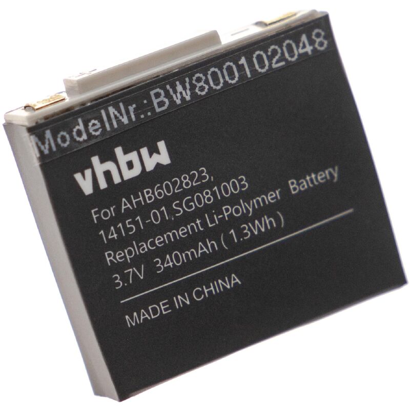 foto del prodotto vhbw batteria compatibile con gn netcom gn9125, gn nordkom gn9120 auricolari cuffie wireless 340mah, 3,7v, li poly 