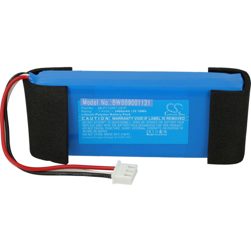 foto del prodotto vhbw batteria compatibile con harman kardon esquire casse, altoparlanti, speaker 3400mah, 7,4v, li poly 