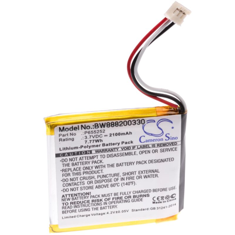 foto del prodotto vhbw batteria compatibile con harman kardon esquire mini casse, altoparlanti, speaker 2100mah, 3,7v, li poly 