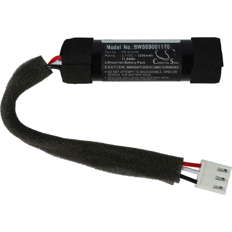foto del prodotto vhbw batteria compatibile con harman kardon onyx studio 3 casse, altoparlanti, speaker 3200mah, 3,7v, li ion 