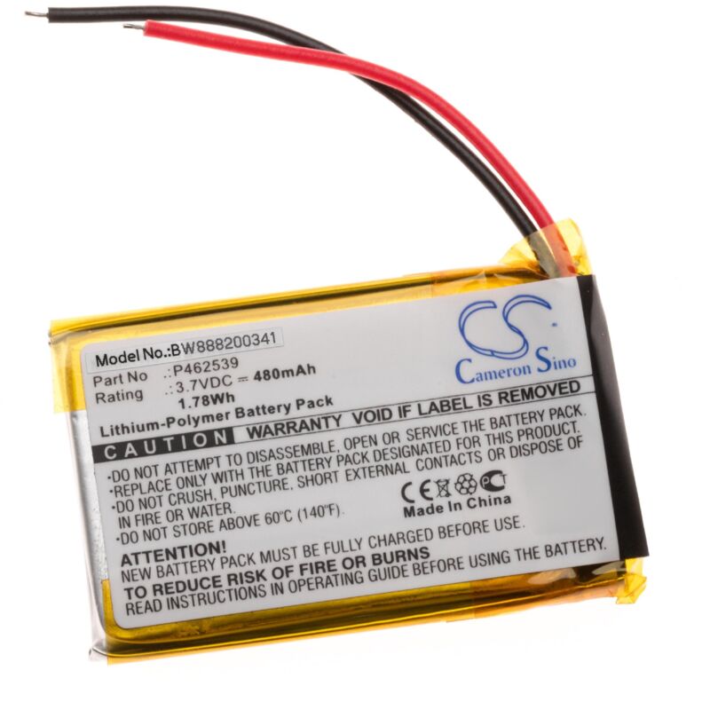 foto del prodotto vhbw batteria compatibile con harman kardon soho auricolari cuffie wireless 480mah, 3,7v, li poly 