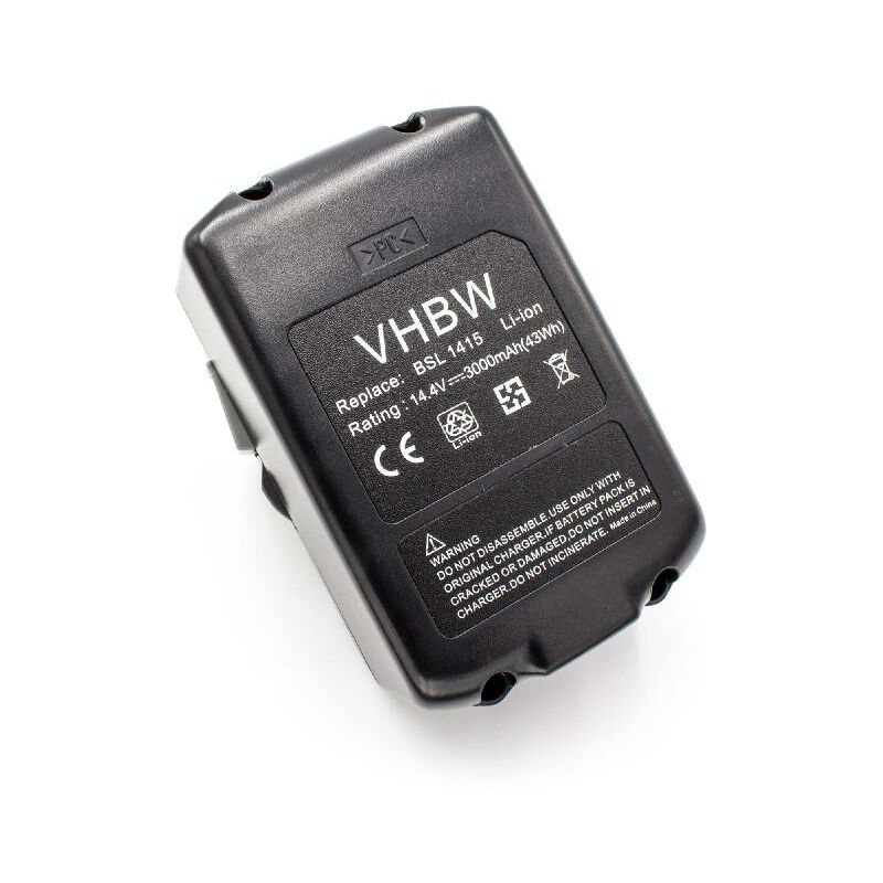 foto del prodotto vhbw batteria compatibile con hitachi hikoki wr 14dbdl, wr 14dshl, wr 14dsl attrezzi da lavoro 3000mah, 14,4v, li ion 