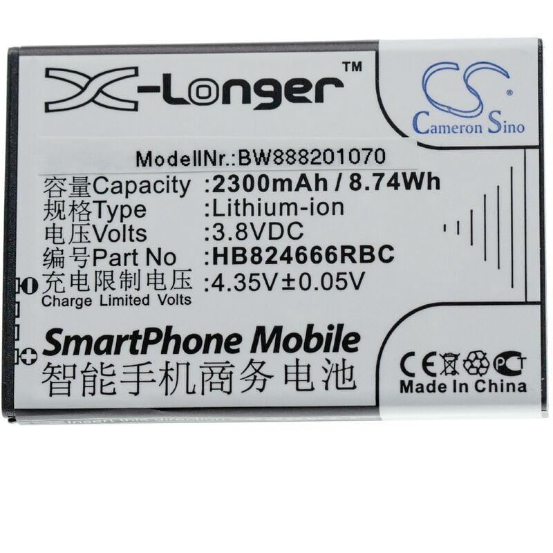 foto del prodotto vhbw batteria compatibile con huawei e5785lh 92a hotspot modem router portatile 2300mah, 3,8v, li ion 