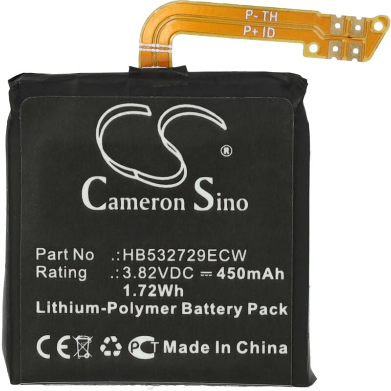 foto del prodotto vhbw batteria compatibile con huawei gt2 46mm, gt2 pro smartwatch orologio bracciale fitness 450mah, 3,82v, li poly set utensili