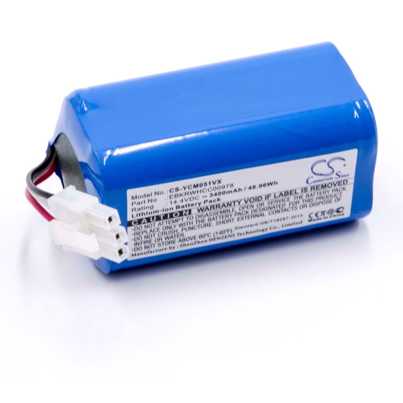 foto del prodotto vhbw batteria compatibile con iclebo arte ycr m05, pop ycr m05 p, smart ycr m04 1 aspirapolvere home cleaner 3400mah, 14,4v, li ion 