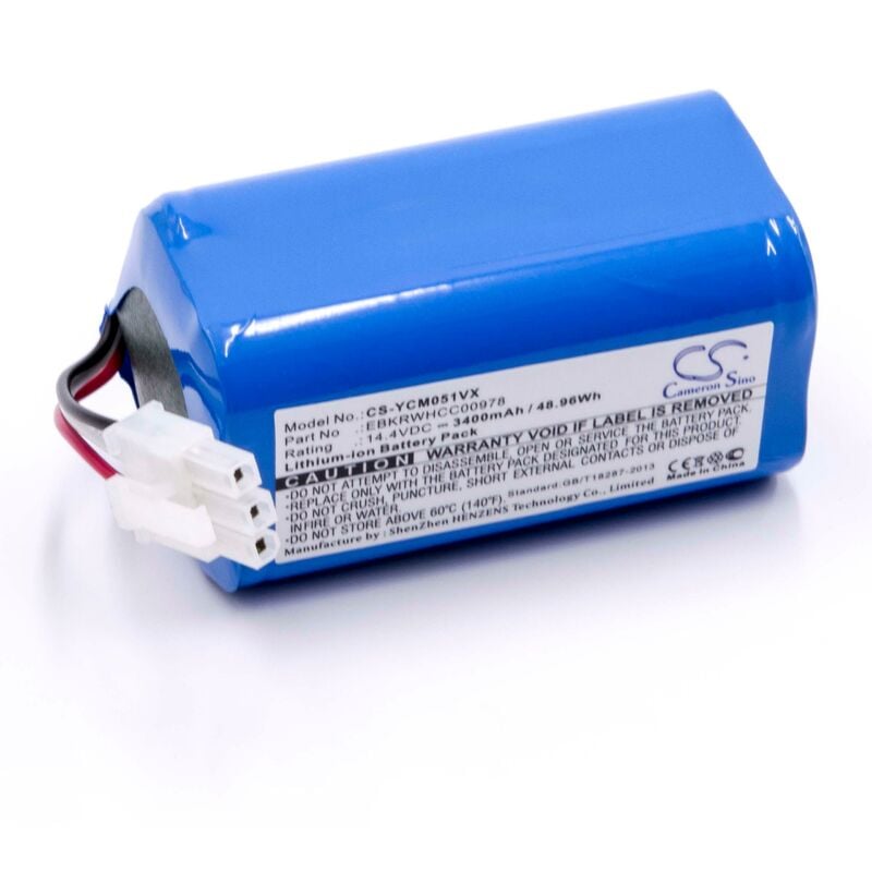 foto del prodotto vhbw batteria compatibile con iclebo smart ycr m05 10, ycr m05 10, ycr m05 11 aspirapolvere home cleaner 3400mah, 14,4v, li ion 