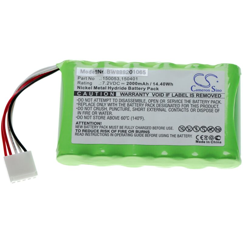 foto del prodotto vhbw batteria compatibile con ideal unipro mgig1 dispositivo di misurazione 2000mah, 7,2v, nimh 