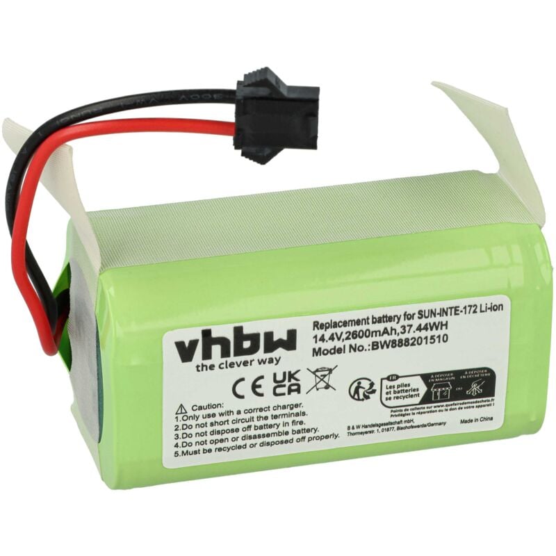 foto del prodotto vhbw batteria compatibile con ikohs netbot s15 aspirapolvere home cleaner 2600mah, 14,4v, li ion 