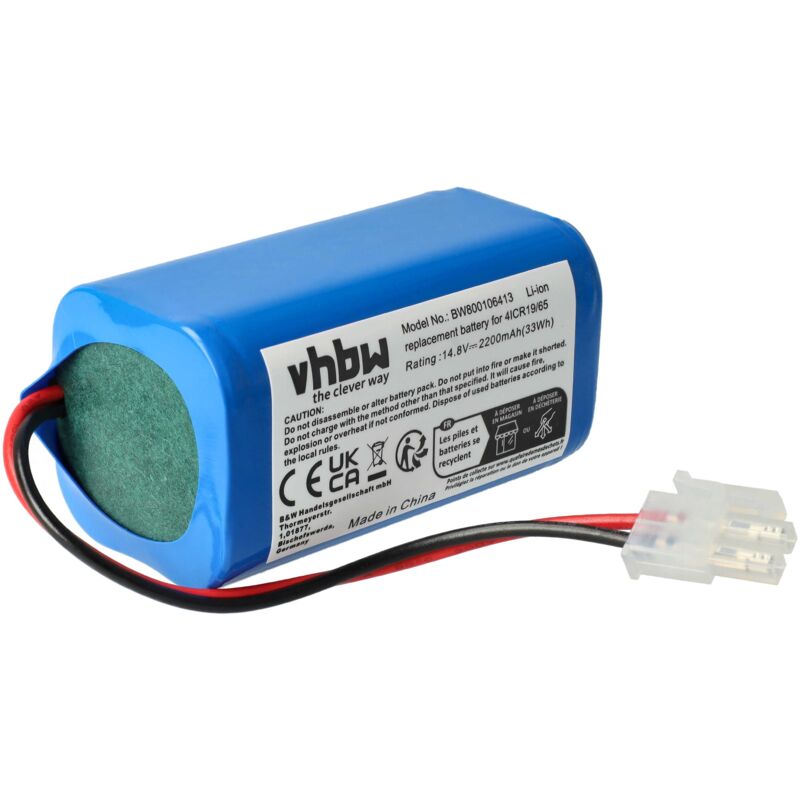 foto del prodotto vhbw batteria compatibile con ilife v5, v5s, v3, v5 pro, a4s pro, a7, a9, cw 310, cw 320, eco r3n5, x3 home cleaner 2200mah, 14,8v, li ion 