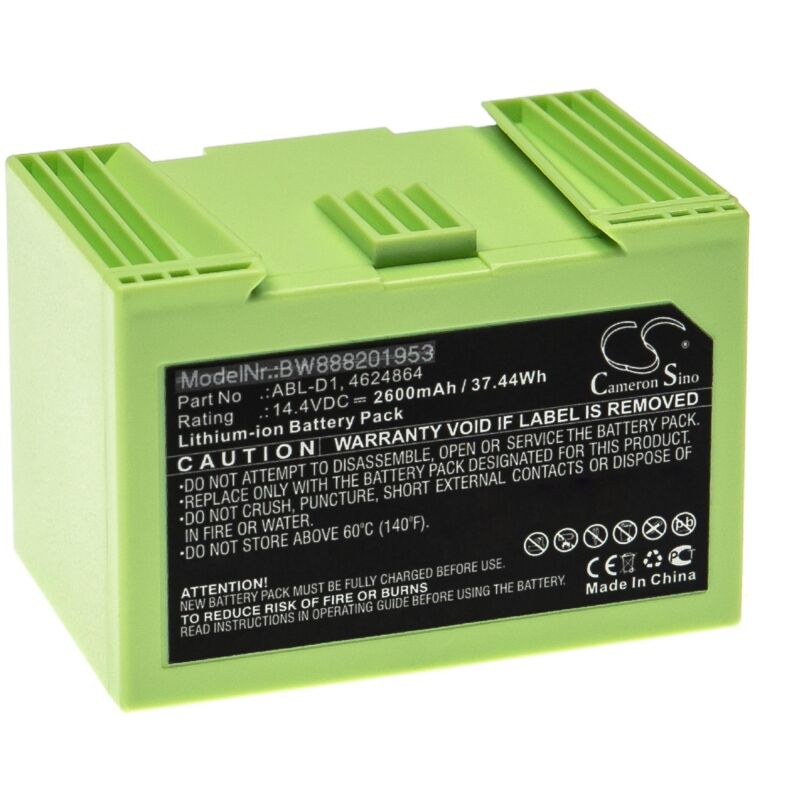 foto del prodotto vhbw batteria compatibile con irobot roomba i315240, i315840, i315440, i3152, i3158, i355240 home cleaner nero 2600mah, 14,4v, li ion 