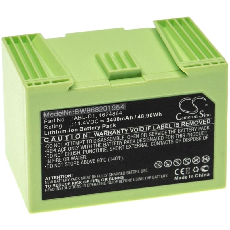 foto del prodotto vhbw batteria compatibile con irobot roomba i7556, i7550, i755640, i715840, i755020, i7558 home cleaner nero 3400mah, 14,4v, li ion 