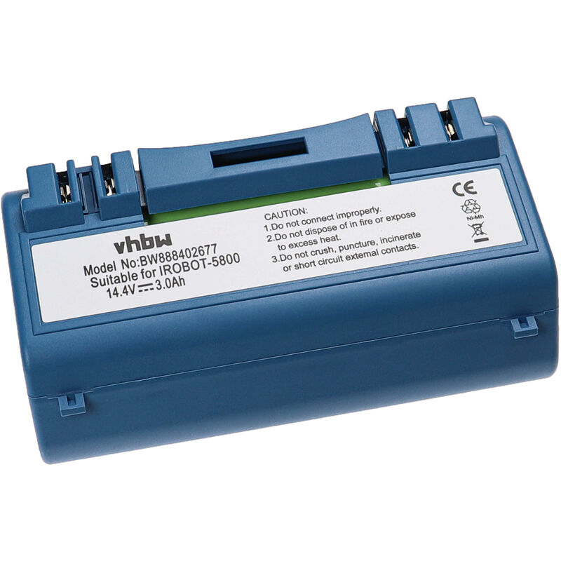 foto del prodotto vhbw batteria compatibile con irobot scooba 340, 350, 380, 385, 390, 5800, 330, 5806, 34001, 5832 home cleaner, blu 3000mah, 14,4v, nimh 