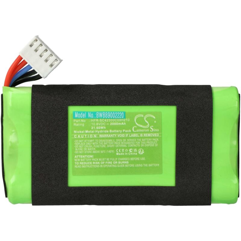 immagine 0 del prodotto vhbw batteria compatibile con jbl basspro go casse, altoparlanti, speaker 2000mah, 10,8v, nimh 