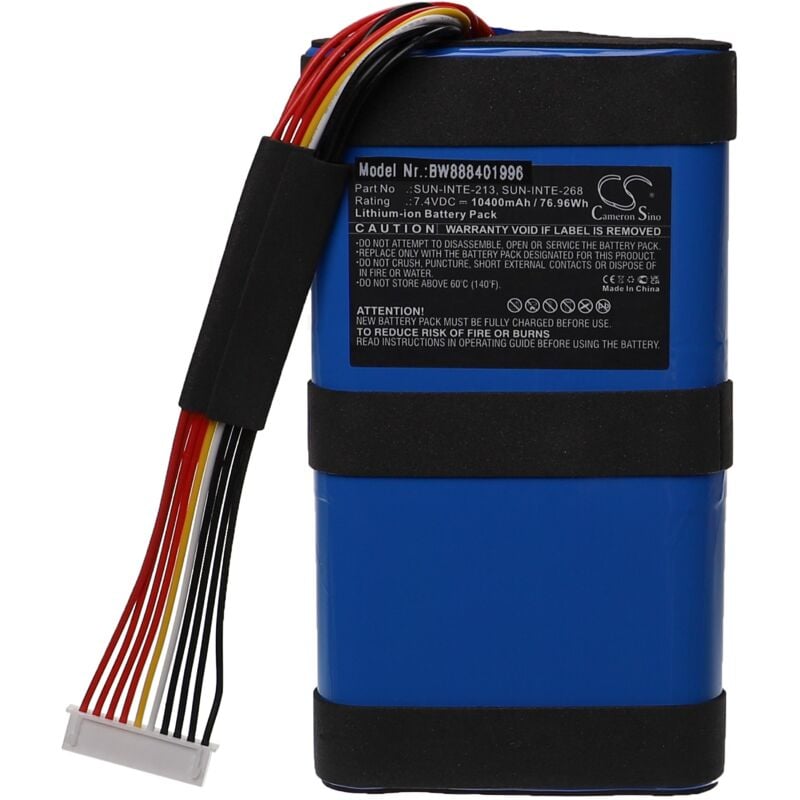 foto del prodotto vhbw batteria compatibile con jbl boombox 2 casse, altoparlanti, speaker 10400mah, 7,4v, li ion 