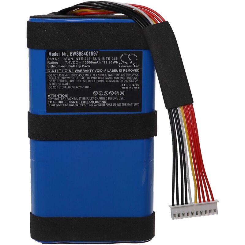 foto del prodotto vhbw batteria compatibile con jbl boombox 2 casse, altoparlanti, speaker 13500mah, 7,4v, li ion 