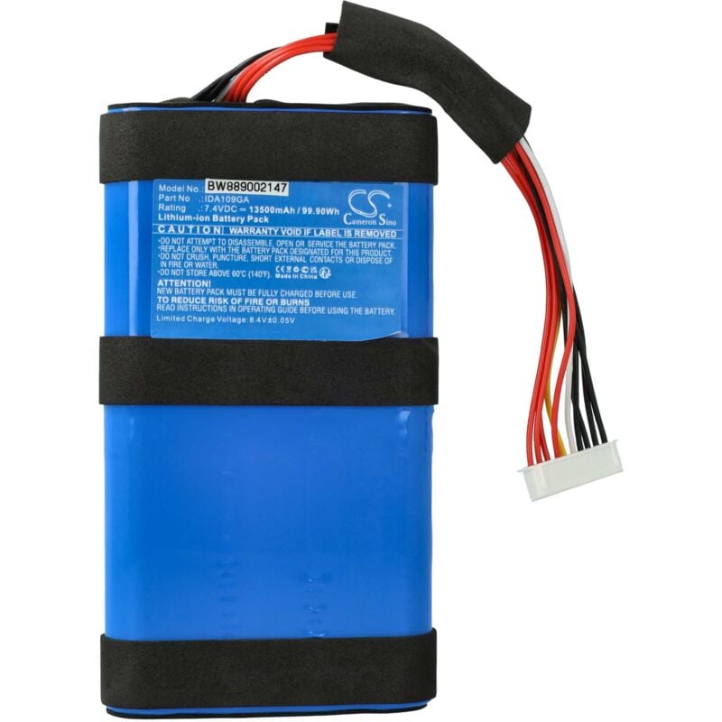 foto del prodotto vhbw batteria compatibile con jbl ica068ga, boombox 3 casse, altoparlanti, speaker 13500mah, 7,4v, li ion 