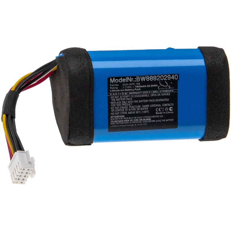 foto del prodotto vhbw batteria compatibile con jbl pulse 4 casse, altoparlanti, speaker 7800mah, 3,7v, li ion 
