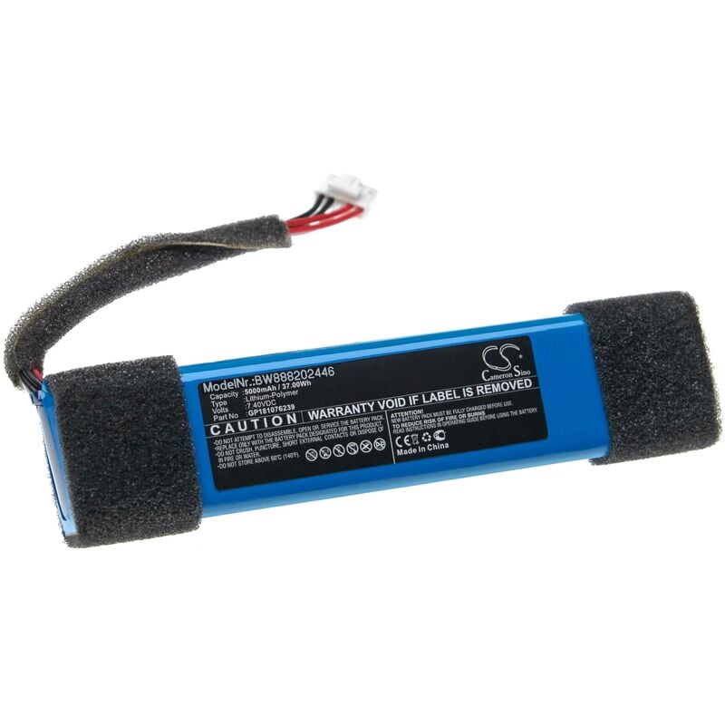 foto del prodotto vhbw batteria compatibile con jbl xtreme special edition casse, altoparlanti, speaker 5000mah, 7,4v, li poly 