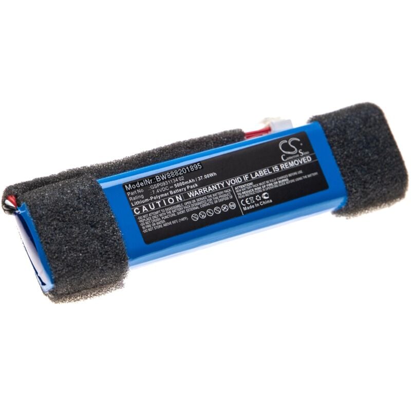 foto del prodotto vhbw batteria compatibile con jbl xtreme splashproof casse, altoparlanti, speaker 5000mah, 7,4v, li poly 
