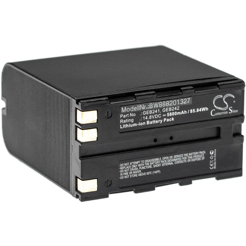foto del prodotto vhbw batteria compatibile con leica tm30, ts30, ts50, ts60, ms60 dispositivo di misurazione 5800mah, 14,8v, li ion 