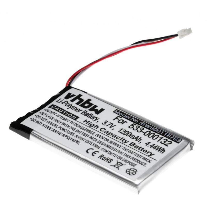 foto del prodotto vhbw batteria compatibile con logitech g935s, g933s, g935, g933, g533 auricolari cuffie wireless 1200mah, 3,7v, li poly 