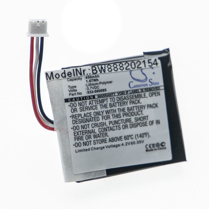 foto del prodotto vhbw batteria compatibile con logitech h820e auricolari cuffie wireless 450mah, 3,7v, li poly 