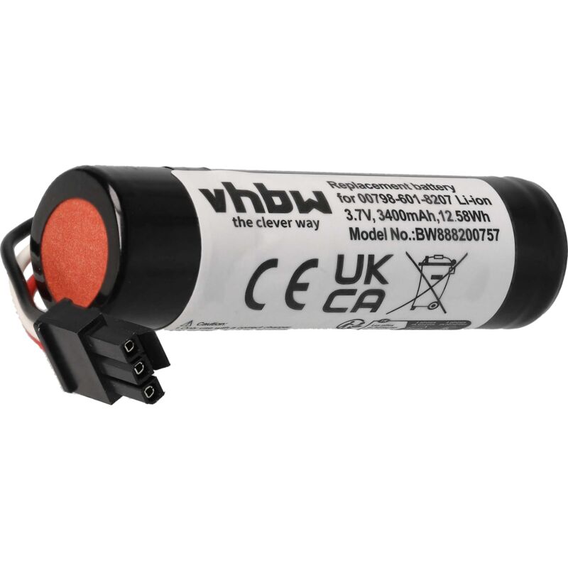 foto del prodotto vhbw batteria compatibile con logitech ue boom 2 ultimate, 2 casse, altoparlanti, speaker 3400mah, 3,7v, li ion 