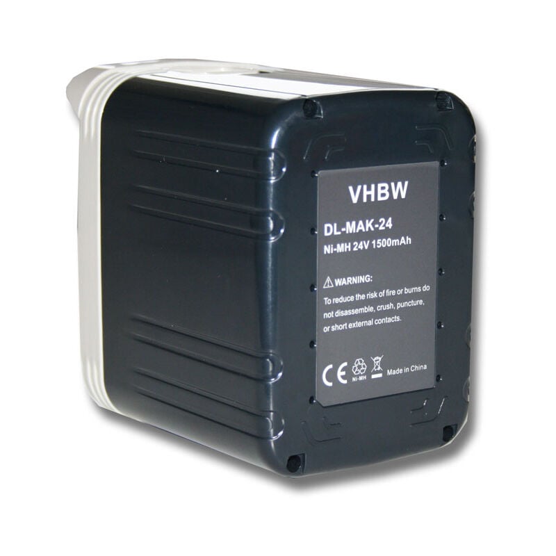 foto del prodotto vhbw batteria compatibile con makita bhr200sfe, bhr200sh, bhr200she, bhr200sje, bhr200wae attrezzo da lavoro 1500 mah, nimh, 24 v 