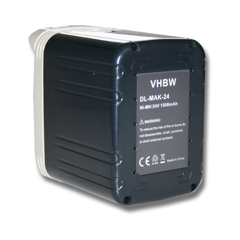 foto del prodotto vhbw batteria compatibile con makita btw200wae, dk2401hf, dk2402hf, dk2403hf, dk2404hf attrezzo da lavoro 1500 mah, nimh, 24 v 