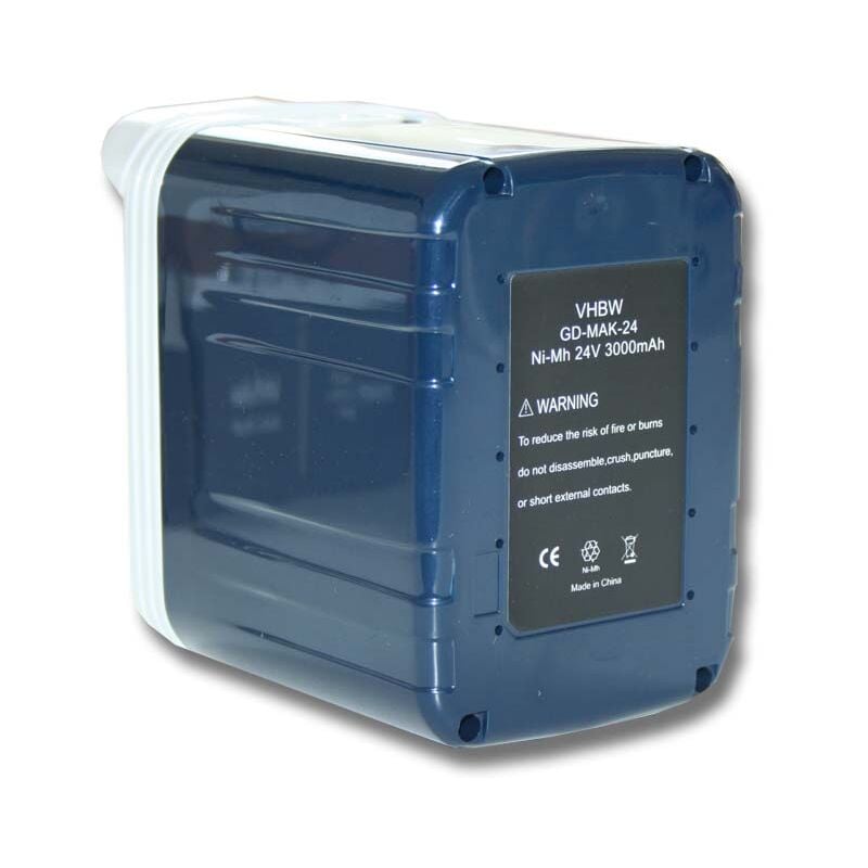 foto del prodotto vhbw batteria compatibile con makita btw200wae, dk2401hf, dk2402hf, dk2403hf, dk2404hf attrezzo da lavoro 3000 mah, nimh, 24 v 