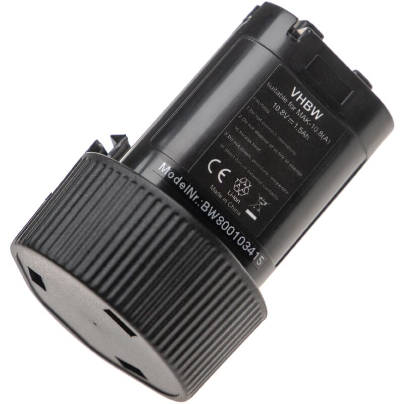 foto del prodotto vhbw batteria compatibile con makita df330dwlx, jr100dwe, df330dwe, jv100, df330, df330d, df030dwx utensile elettrico 1500 mah, li ion, 10,8 v 