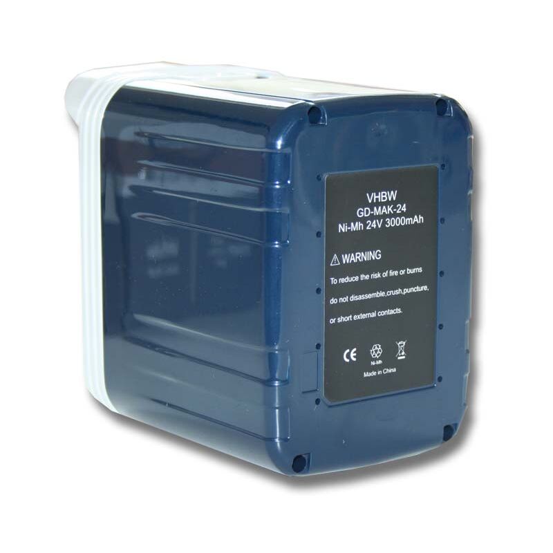 foto del prodotto vhbw batteria compatibile con makita dk2405hf, tw200d, tw200dra attrezzo da lavoro 3000 mah, nimh, 24 v 
