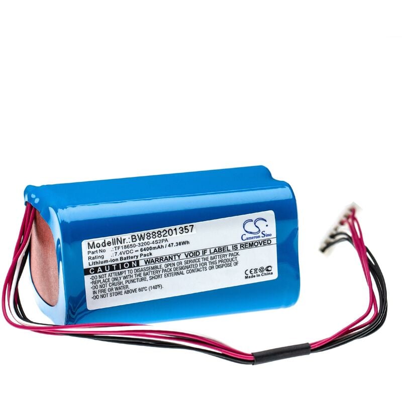 foto del prodotto vhbw batteria compatibile con marshall kilburn ii v2, ii casse, altoparlanti, speaker 6400mah, 7,4v, li ion 